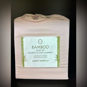 PINK Bamboo Sheet Set QUEEN size